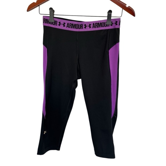 Under Armour Black and Purple Leggings - Picture 1 of 4